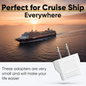 Unidapt European to Canada Plug Adapter, Unidapt Europe to US/CA Plug Adapter, EU to US Plug Converter, Travel from Europe to Type A Outlet, Power Travel Adapters European to Canada, America, Mexico