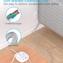 One Beat Flat Plug Power Bar with USB C, 6FT Ultra-Thin Extension Cord, 3 Outlet with 4 USB Ports (2 USB C) Desktop Charging Station, No Surge Protection for Cruise Ship, Travel Essentials, Dorm Room