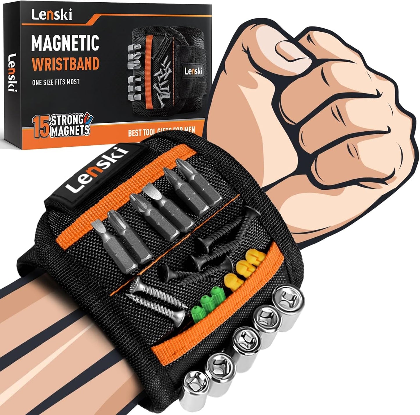 Lenski Fathers Day Gift Ideas, Magnetic Wristband Father's Day Gifts for Dad, Dad Gifts for Men Dad Him Husband, Birthday Gifts for Dad Men Him, Cool Gadgets for Men