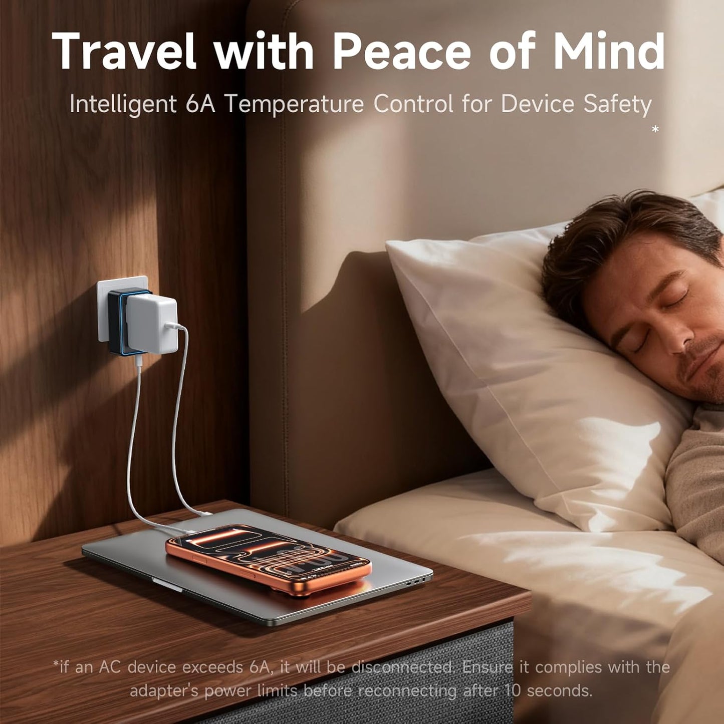 Mini Universal Travel Plug Adapter, 2026 Ultra-Thin PD 25W Fordable Travel Adapter with 1AC 1USB-A 2USB-C Ports,Smart Temperature Control, Worldwide EU/UK/AU/AS Plug Adapter for Travel