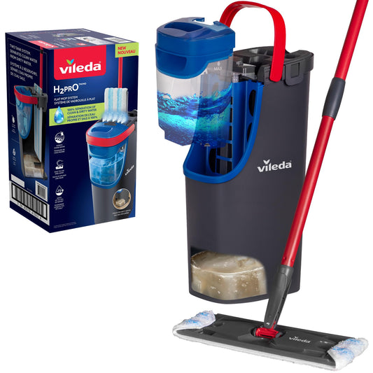 Vileda H2prO Flat Mop & Bucket Set