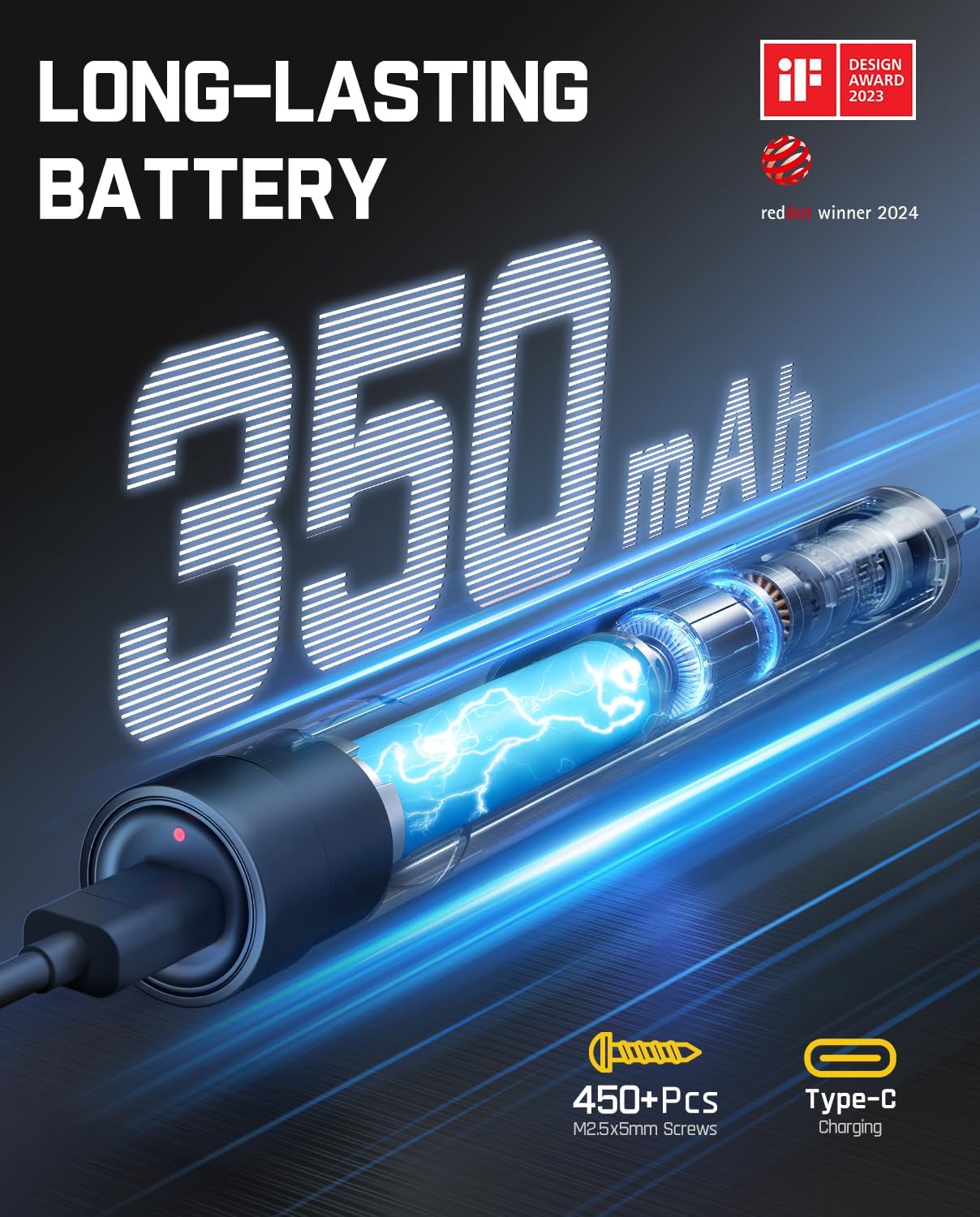Fanttik NEX E1 Max 3.7V Mini Precision Electric Screwdriver, 50-in-1 Magnetic Bits, 2 Torque Settings, Pop-Up Magnetic Case, 5/32''Hex, Repair Tool Set for Phone Camera Laptop Watch