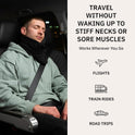 trtl Travel and Airplane Pillow - Real Sleeping Experience on Long Flights - Neck and Shoulder Support - Super-Soft, Lightweight, Easy-to-Carry, and Machine-Washable Flight Pillow - Grey