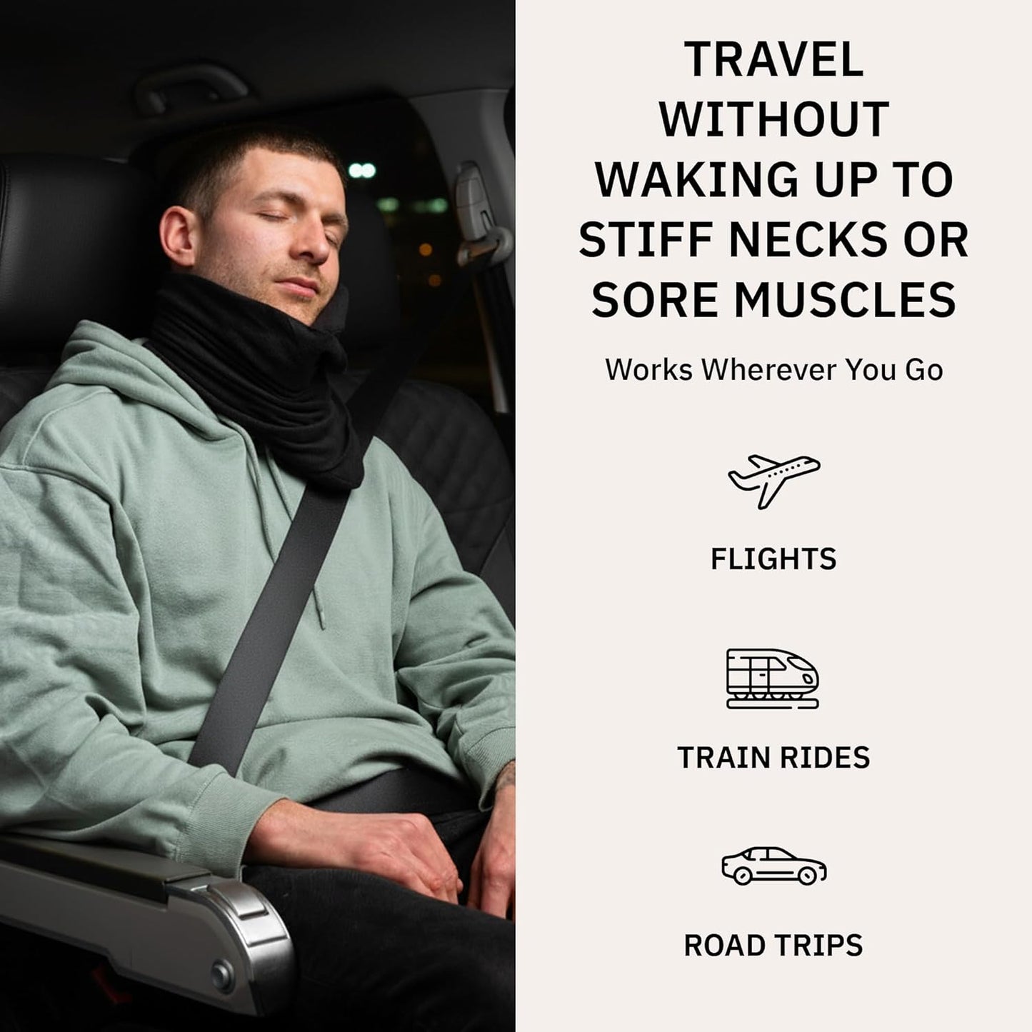 trtl Travel and Airplane Pillow - Real Sleeping Experience on Long Flights - Neck and Shoulder Support - Super-Soft, Lightweight, Easy-to-Carry, and Machine-Washable Flight Pillow - Grey
