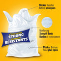 Glad White Garbage Bags - Small 25 Litres - Febreze Fresh Clean Scent, 100 Trash Bags, Made in Canada of Global Components