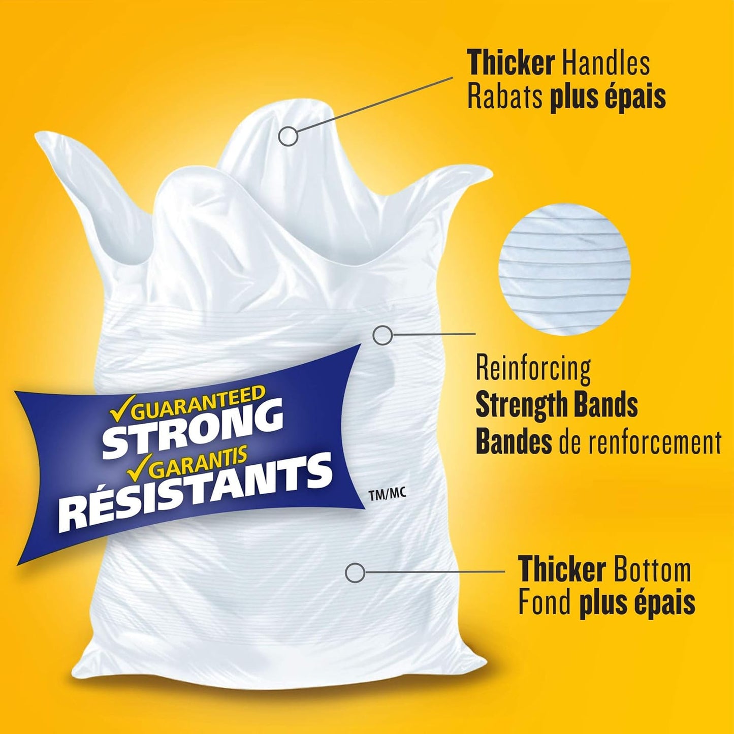 Glad White Garbage Bags - Small 25 Litres - Febreze Fresh Clean Scent, 100 Trash Bags, Made in Canada of Global Components