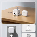 TROND Multi Plug Outlet Extender, 360° Rotating Plug Wall Adapter, 3 Way Outlet Splitter, 3-Sided Small Power Expander for Home Office Dorm Room, No Surge Protector for Cruise Travel Essentials, 1875W