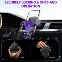 Mosurr Phone Holder Car Mount: Dual Installation (Suction & Vent Clip), 360° Rotation & Telescopic Arm for Stable GPS Navigation, Hands-Free Calls, Driving Safety, Gifts fits for All Phones 4.7-7 Inch