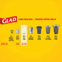 Glad White Garbage Bags - Tall 45 Litres - Febreze Fresh Clean Scent, 60 Trash Bags, Made in Canada of Global Components