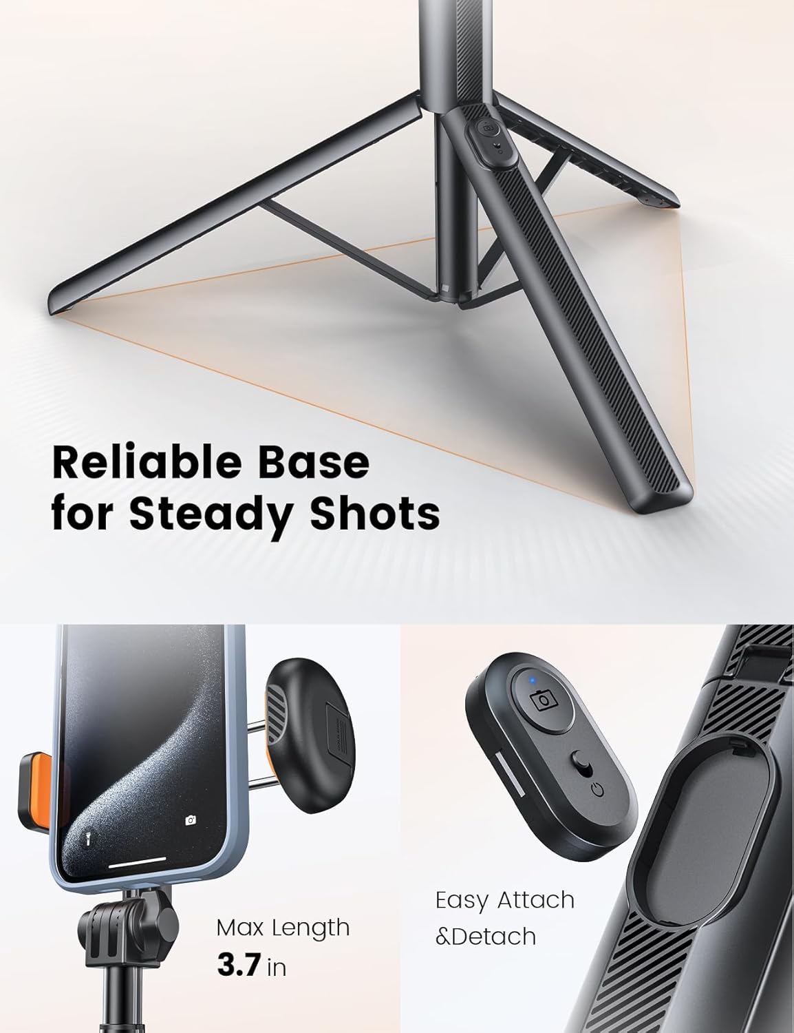 ANXRE 71" Phone Tripod, NT79 Extendable Selfie Stick for Cell Phone＆Camera Photo Video Kits, Travel Tripod Stand with Remote for Filming Video Recording Compatible with Smartphone Camera Gopro
