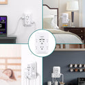 Power Bar, USB Wall Charger Surge Protector 5 Outlet Extender with 4 USB Charging Ports (2 USB C), Multi Plug Outlet, 3-Sided 1800J Power Strip Outlets Splitter Wall Plug Adapter for Home Office Dorm