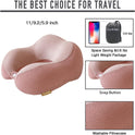Travel Pillow - Neck Pillow for Traveling, Memory Foam Portable Support Pillow,Comfortable and Lightweight Quick Pack for Camping,Sleeping Rest Cushio (Pink)