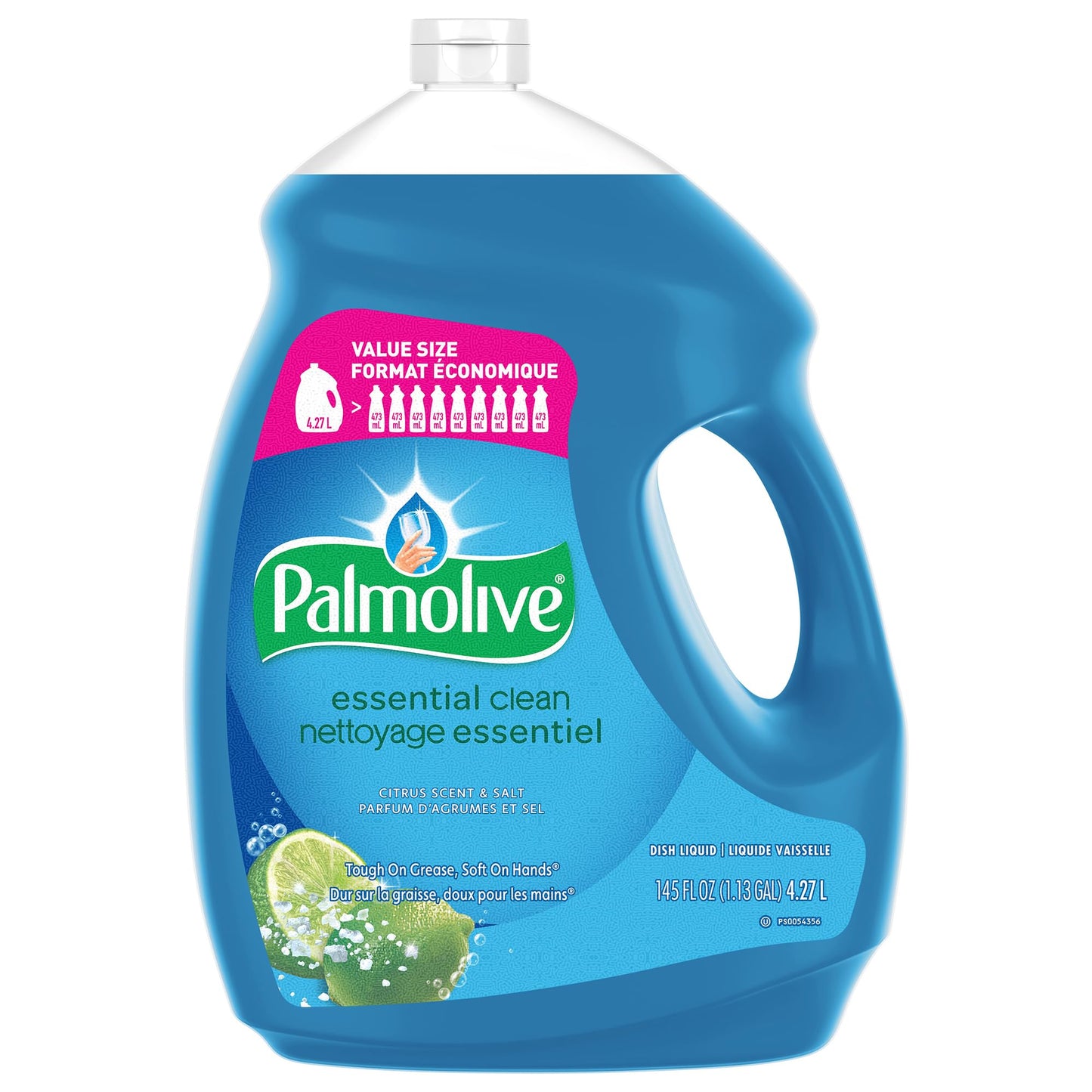 Palmolive Essential Clean Dish Soap Original & Citrus Scent + Salt Bundle, Grease Cutting Liquid Dish Soap, Biodegradable Formula, 4.27 L