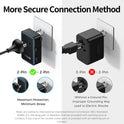 Mini Universal Travel Plug Adapter, 2026 Ultra-Thin PD 25W Fordable Travel Adapter with 1AC 1USB-A 2USB-C Ports,Smart Temperature Control, Worldwide EU/UK/AU/AS Plug Adapter for Travel