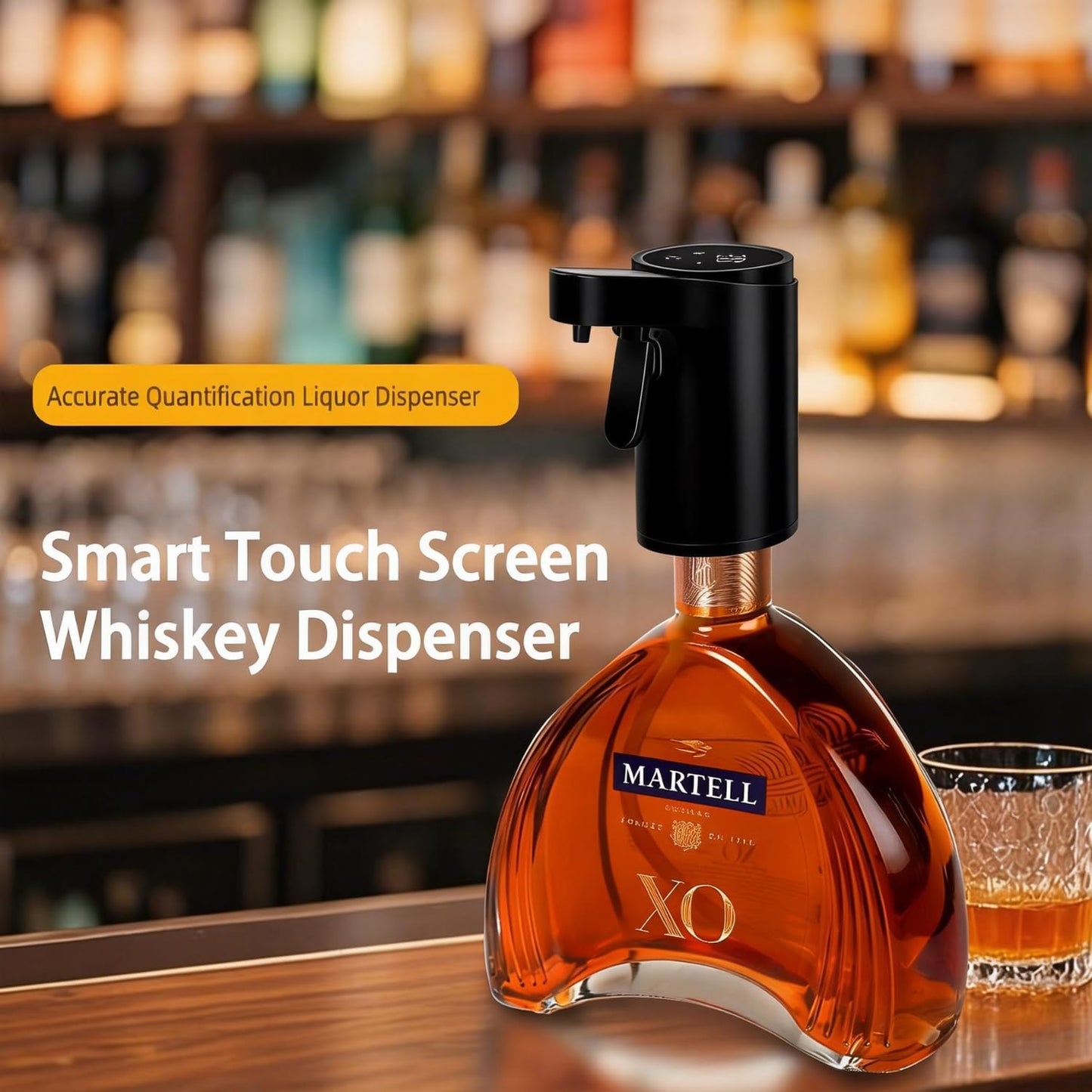 Electric Wine Dispenser & Aerator with Touch Pouring, 5-in-1 Smart Liquor Dispenser for Wine and Whiskey, Adjustable 1-99ml Pour, Rechargeable Battery, Universal Fit