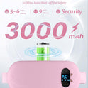 Portable Electric Heating Pad for Cramps, Upgraded Cordless Period Fast Heating Pad for Back Menstrual Belt 6 Heat 6 Vibration Modes Gifts for Women Girl Her Girlfriend Christmas Stocking Stuffer Pink