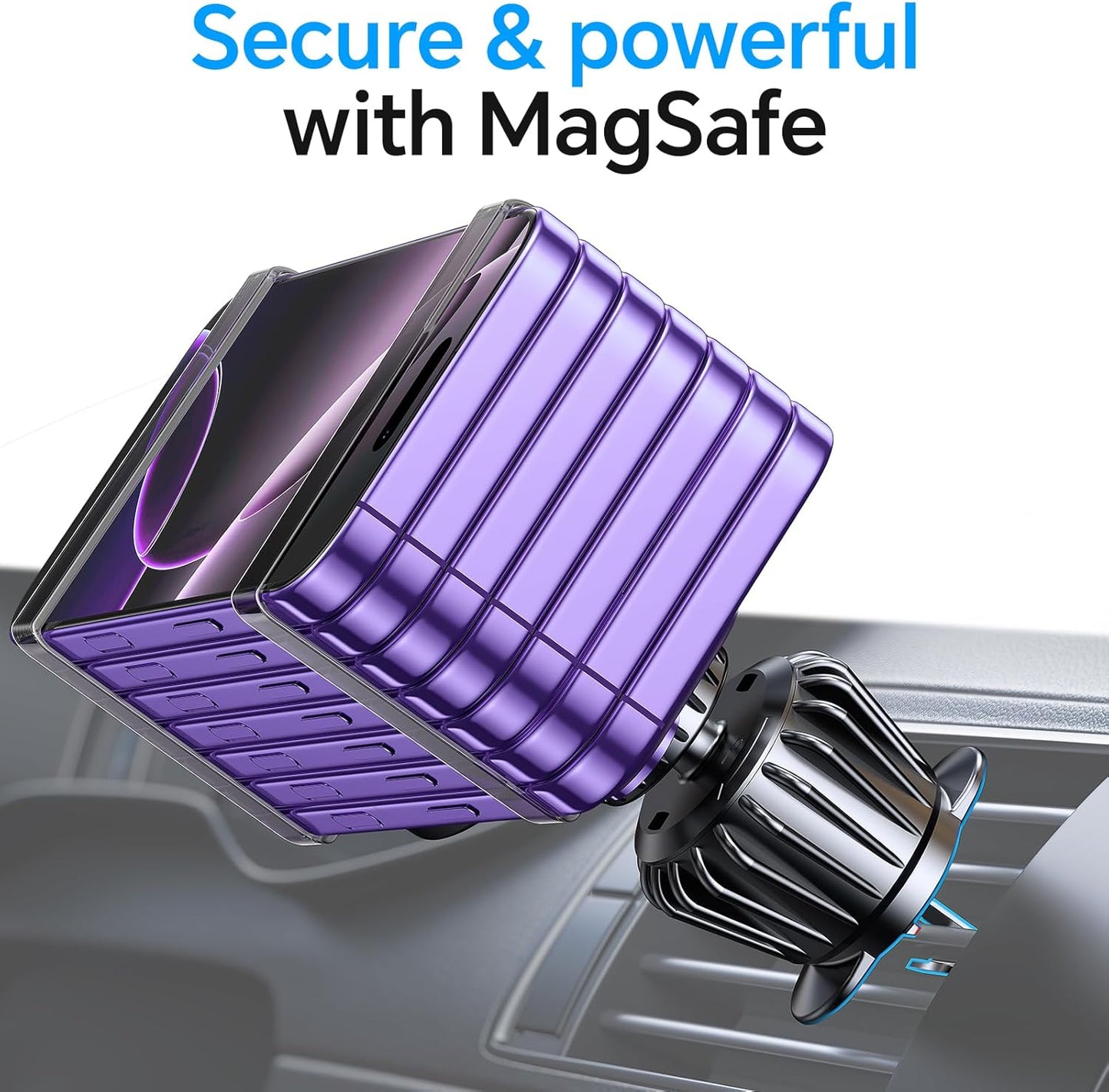 Kaistyle for Magsafe Car Mount【20 Strongest Magnets】Magnetic Phone Holder for Car Phone Holder Mount Dash【360°】Cell Phone Mount for Car Accessories for Women Men iPhone 17 Pro Max Air 16 15 14 13 12