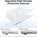 EooCoo Case Compatible with MacBook Air 13 inch M5 M4 M3 M2 2026-2022 A3449 A3240 A3113 A2681, 13.6" Hard Case Cover & Keyboard Skin & Screen Protector for Laptop Air 13.6 inch - Crystal Clear