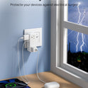 TROND 360° Rotating Plug Surge Protector Outlet Extender, 6 Multi Flat Charging Plug Splitters with 2 PD 20W USB C Ports, 3 Side Electrical Wall Adapter for Home Office Dorm Bathroom Travel Essentials