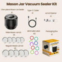 UNERVER Mason Jar Vacuum Sealer - Electric Vacuum Sealer for Jars with Mouth and Regular Mason Lids, Vacuum Sealing Machine Kit for Food, Jar Vacuum Sealer for Canning Jars