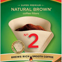 Melitta Natural Brown #2 Cone Filters, Cone Coffee Filters, Replacement Filters, Coffee Maker Filters, 100 Count