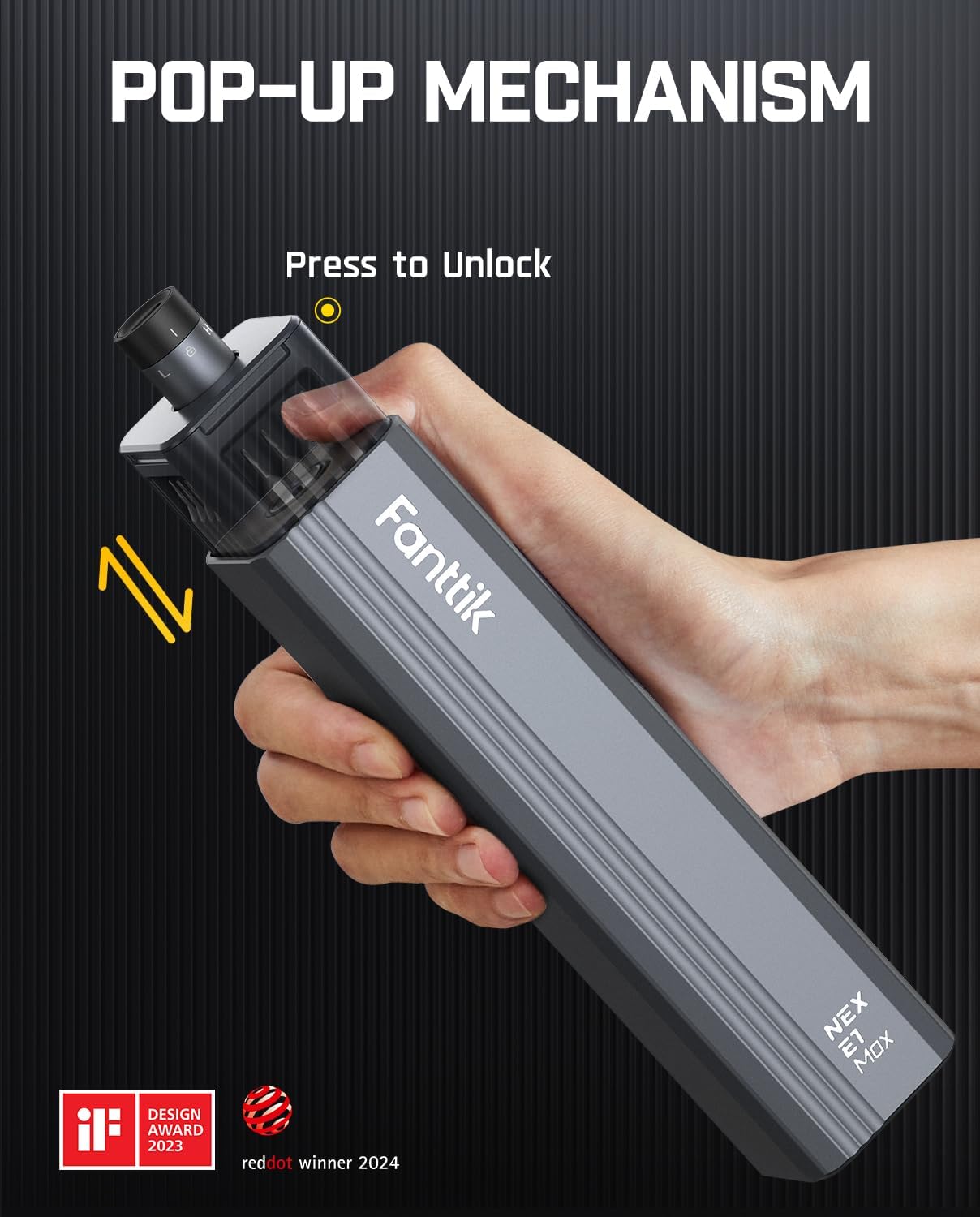Fanttik NEX E1 Max 3.7V Mini Precision Electric Screwdriver, 50-in-1 Magnetic Bits, 2 Torque Settings, Pop-Up Magnetic Case, 5/32''Hex, Repair Tool Set for Phone Camera Laptop Watch