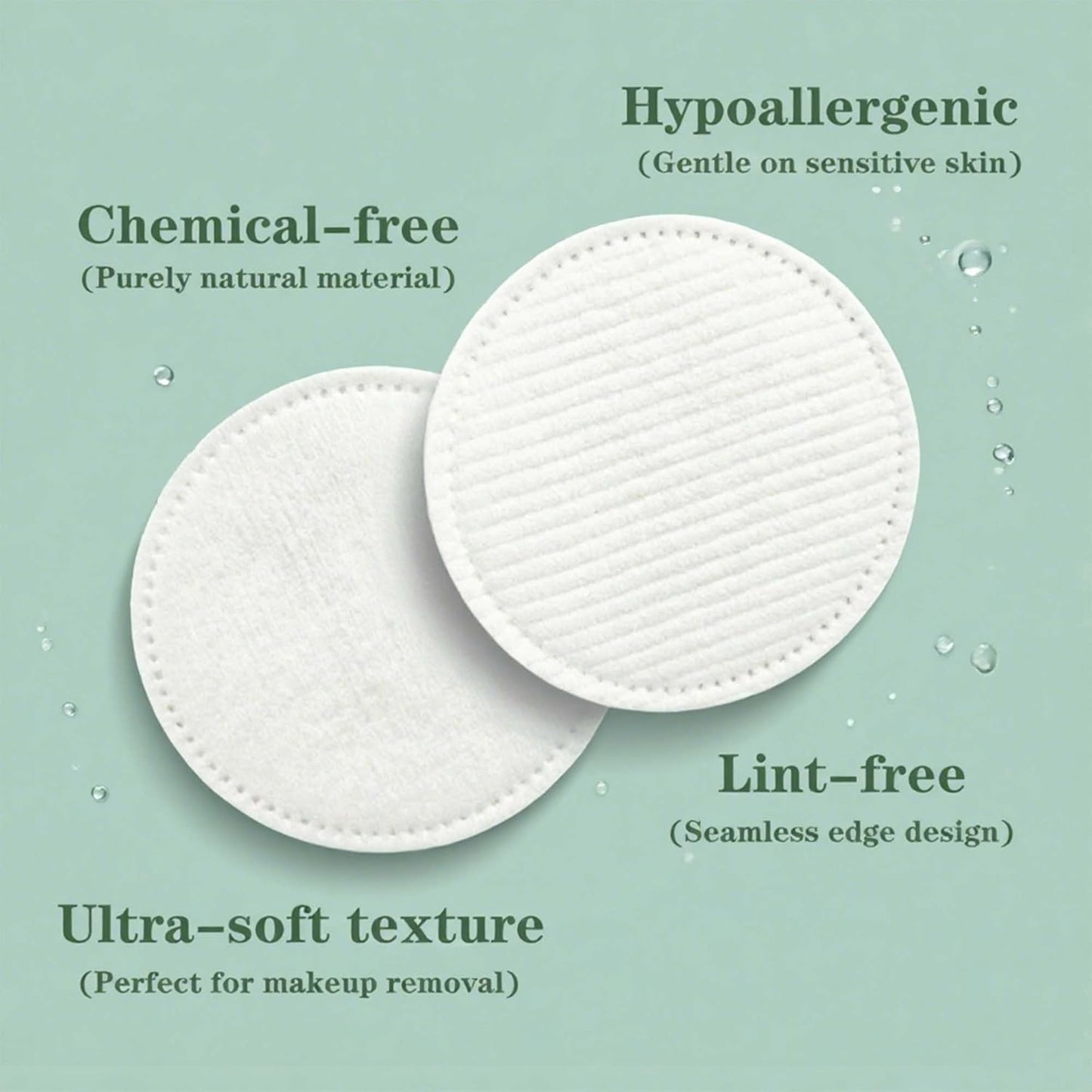 Homrelaxy Cotton Rounds, 600 Count - Cotton Pads for Face, 2.28 Inch, 100% Cotton Soft Makeup Remover Pads for Toner, Facial, & Sensitive Skin, Lint-Free (600)