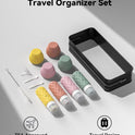 8 Pack Silicone Travel Bottles for Toiletries with Labels/Clear Bag, Holiday Travel Essentials Leakproof Squeeze Travel Size Containers Refillable Cosmetic Jars Set for Shampoo, Conditioner, Creams