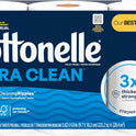 Cottonelle Toilet Paper, 24 Family Mega Rolls = 132 Regular Rolls (4 Packs of 6), Ultra Clean, Strong Bathroom Tissue, 353 Sheets per Roll, Packaging May Vary