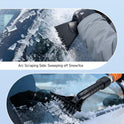 AstroAI 47.2" Extendable Snow Brush for Car Ice Scraper Windshield and Foam Grip with 360° Pivoting Brush Head for Car Auto Truck SUV (Orange)