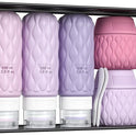 8 Pack Silicone Travel Bottles for Toiletries with Labels/Clear Bag, Holiday Travel Essentials Leakproof Squeeze Travel Size Containers Refillable Cosmetic Jars Set for Shampoo, Conditioner, Creams