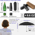 BAODINI Travel Essentials Mini Umbrella for Purse With Case Small Compact UV Sun Protection Lightweight Tiny Pocket Manual Open Close Umbrella for Women Kids and Men Fits Purse Backpack