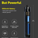 HOTO Electric Screwdriver Set, 3.6V Rechargeable Screwdriver Set with 25 S2-Steel Bits, Cordless Power Screwdriver Set with LED Light, All-in-One Design, 1500mAh 800 Times, USB-C Charging