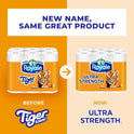 Royale Tiger Strong Paper Towel, 3 Double Equal 6 Rolls, 98 Half Sheets per Roll, White