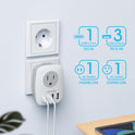 2 Pack Type E/F Travel Adapter, VINTAR Schuko Germany France Adapter Plug