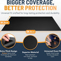 Oven Liners for Bottom of Oven - 3 Pack Large Heavy Duty Mats, 16.25”x23” Non-Stick Reusable Liner for Electric, Gas, Toasters, Grills - BPA & PFOA Free Kitchen Accessory to Keep It Clean (Black)