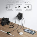 Anker Nano European Travel Plug Adapter, 5-Port Fordable Travel Adapter with 1AC 2USB-A 2USB-C Ports,Temperature Control, Essentials for Over 200 Countries, Ideal for Travel (1-Pack) (Black)