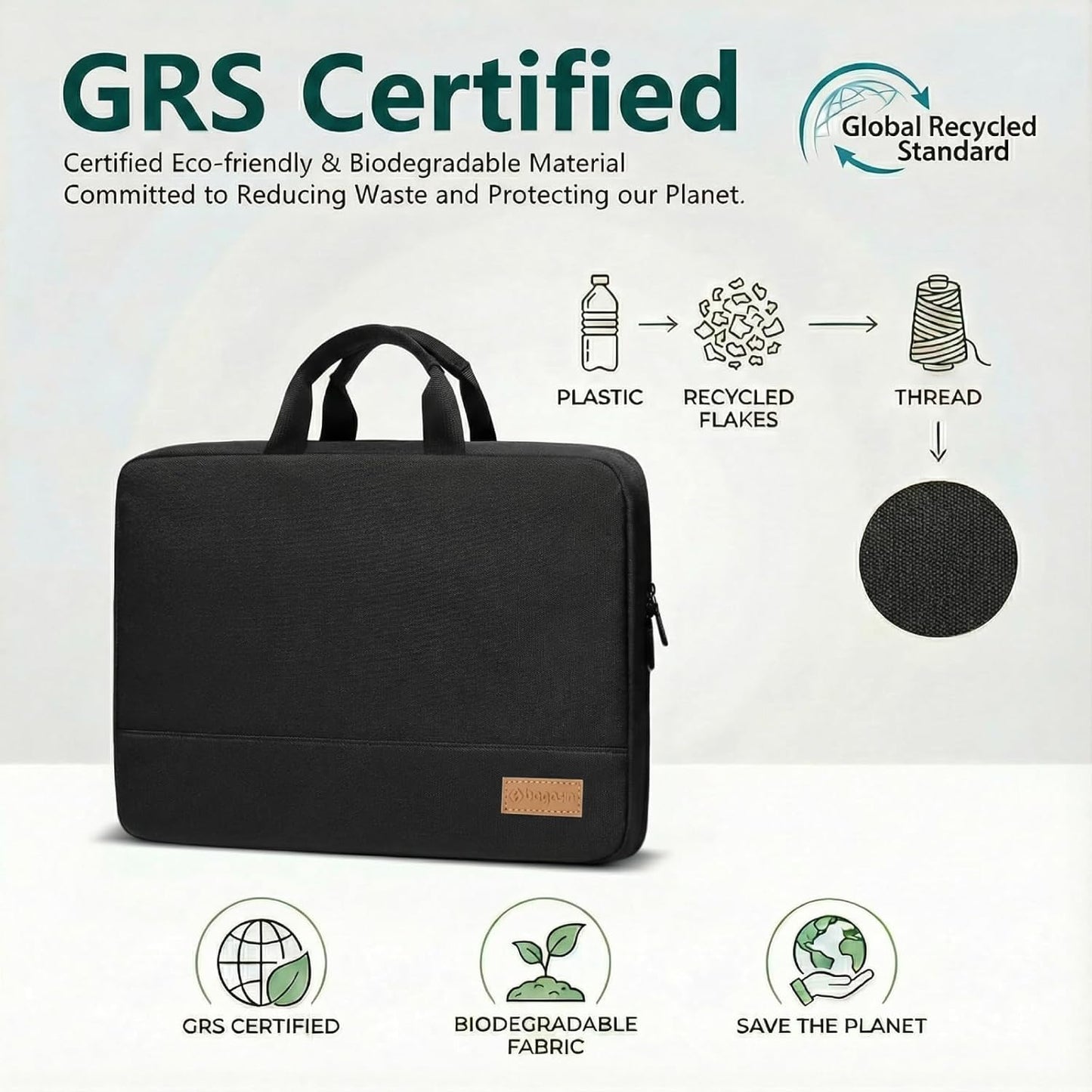 bagasin Laptop Sleeve Case, 15 15.6 16 inch TSA Laptop Sleeve Water Resistant with 4-Layer Protection, Computer Carrying Bag Compatible with MacBook, HP, Dell, Lenovo, Asus Notebook