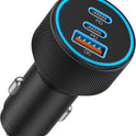 USB C Car Charger, 3-Port 67W Super Fast Charging Dual USB-C & USB-A Car Charger Accessories Cigarette Lighter Adapter for iPhone 17 17e 16 15 14 13 12 11 Pro Max, iPad, Galaxy, Pixel, Android Phone