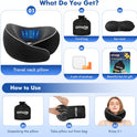 Travel Neck Pillow for Airplane – Memory Foam Neck Pillow for Travel, Ergonomic Neck Support Pillow for Sleeping on Plane, Comfortable Portable Travel Pillow for Flights, Car, Office