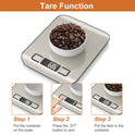 CROWNFUL Food Scale, 11lb Digital Kitchen Scales Weight Ounces and Grams for Cooking and Baking, 6 Units with Tare Function (Battery Included)