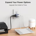 Cable Matters [cUL Listed] 3-Pack 3 Outlet Wall Adapter (3 Outlet Power Cube Tap, Outlet Splitter, Multi Plug Outlet, 3 Way Plug Adapter) in Gray