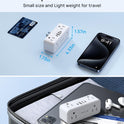TROND 360° Rotating Plug Surge Protector Outlet Extender, 6 Multi Flat Charging Plug Splitters with 2 PD 20W USB C Ports, 3 Side Electrical Wall Adapter for Home Office Dorm Bathroom Travel Essentials