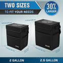 K KNODEL Car Trash Can, Waterproof Auto Garbage Can, Car Trash Can with Lid, Leak-Proof Car Storage Bag, Car Bin Hanging (Medium, Black)
