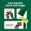 Earth Rated Dog Poop Bag Holder, Durable and Guaranteed Leakproof, Unscented, Dispenser with Starter Roll