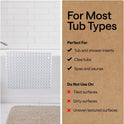 GORILLA GRIP Patented Bath Tub Shower Mat, Machine Washable Bathtub Floor Liner Mats, Suction Cups and Drain Holes to Keep Tubs Clean, Bathroom Essentials, 89x41 cm, Clear