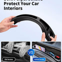 MBERFITU 2 Pack Car Seat Gap Filler Organizer, PU Leather Seat Crevice Blocker Fill The Gap Between Seat and Center Console Stop Things from Dropping (Updated Version)