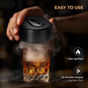 Whiskey Smoker Kit -Electric Cocktail Smoker Kit with 6 Flavors Wood Chips, Rechargeable Old Fashioned Smoker Kit, Bourbon Smoker Kit, Drink Smoker Kit Gifts for Men/Dad/Husband