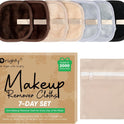 Orighty Makeup Remover Cloths 7-Day Set, Premium & Reusable Makeup Remover Pads, Erase Makeup With Just Water, Makeup Set For Eyes, Lips, Foundation and more, Ideal Choice For Women (Neutrals)