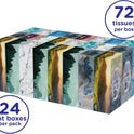 Royale Velour 3 Ply Facial Tissue, 24 Tissue Boxes, 72 Tissues per Box